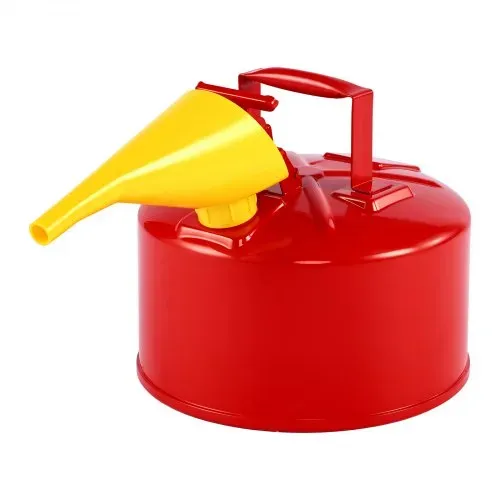 VEVOR Sicherheitskanister, 9,5 L Typ I, roter Sicherheitsbehälter für Benzin mit Flammensperre aus Edelstahl, selbstschließendem Deckel & PE-Trichter, Lagerbehälter für brennbare Stoffe, Rot – Bild 10