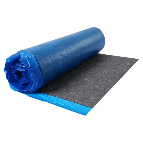 VEVOR Trittschalldämmung, 18,8 m²/Rolle, 3 mm dicke Dämmungunterlage mit angebrachter Dampfsperre, Faser + PE-Folie, Schalldämmung & Geräuschreduzierung, ideal für Laminat, Holz, Blau – Bild 9