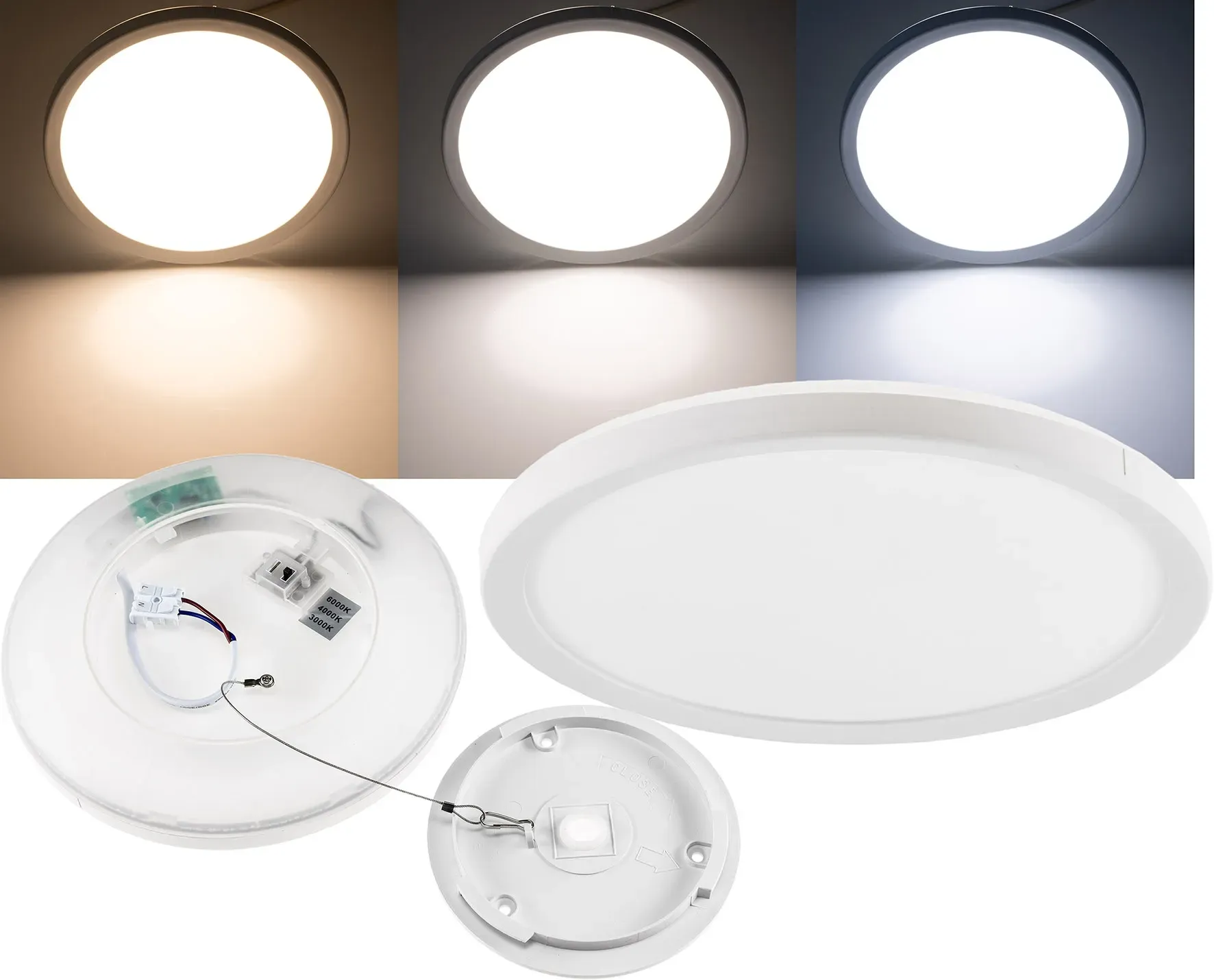 LED Deckenleuchte “Santano FR-22 CCT” IP54, Ø 22,5cm, 12W, CCT 3000-6000K LED Deckenleuchte “Santano FR-22 CCT” IP54, Ø 22,5cm, 12W, CCT 3000-6000K