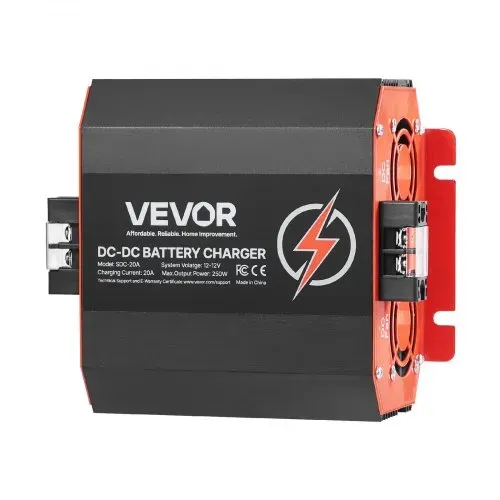 VEVOR 12 V 20 A DC/DC-Ladegerät, 250 W, Ideal für Blei-Säure-, Lithium-, AGM-, GEL- und Nassbatterien, intelligentes mehrstufiges Laden, für Wohnmobile, Nutzfahrzeuge, Boote, Yachten – Bild 9
