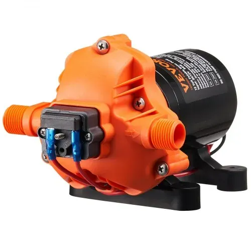VEVOR 12-V-Membranpumpe, 11,36 L/min, 3-Kammer-DC-Wasserpumpe mit automatischem Druckschalter 40–100 PSI einstellbar, 50 PSI, 1/2 Zoll MNPT-Anschluss, für Wohnmobil, Yacht, Imbisswagen, Camper, Marine – Bild 8