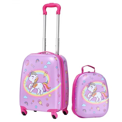 VEVOR 2 tlg. Kinderkoffer Set, 457,2 mm, Hartschalenkoffer mit Rollen & Rucksack, Kindertrolley, Kids Suitcase, perfekte Geschenke für Jungen und Mädchen, praktisch für Reisen & Fliegen (Einhorn) VEVOR 2 tlg. Kinderkoffer Set, 457,2 mm, Hartschalenkoffer mit Rollen & Rucksack, Kindertrolley, Kids Suitcase, perfekte Geschenke für Jungen und Mädchen, praktisch für Reisen & Fliegen (Einhorn)