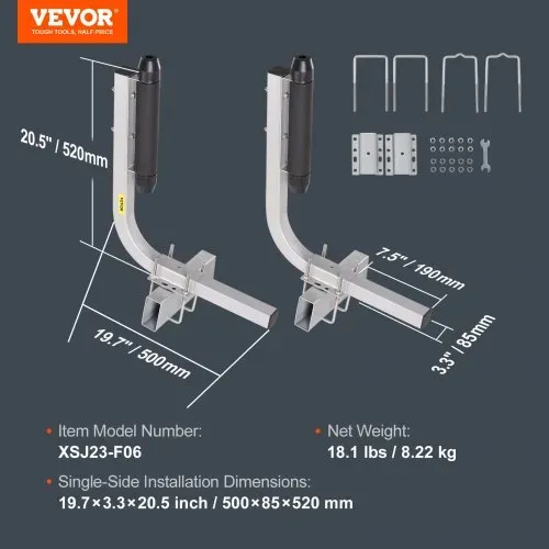 VEVOR L-Form Anhängerpfahl Bootsanhänger Anleitung Kurbelstütze Bootsführung, 190 mm Einstellbare Breite Boat Trailer Guide-on - Ersatzteile und Zubehör für Skiboot Fischerboot Segelbootanhänger – Bild 6