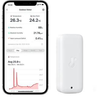 Outdoor Meter IP65 Thermometer Innen/Außen weiß, Melder Outdoor Meter IP65 Thermometer Innen/Außen weiß, Melder