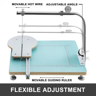 VEVOR Heißdrahtschneider Schaumstoffschneidemaschine 20CM Foam Cutting Machine Hot Wire Foam Cutter Einstellbare Temperatur Skalierte Werkbank 77 x 36 x 35,5 cm VEVOR Heißdrahtschneider Schaumstoffschneidemaschine 20CM Foam Cutting Machine Hot Wire Foam Cutter Einstellbare Temperatur Skalierte Werkbank 77 x 36 x 35,5 cm