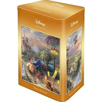 Thomas Kinkade Studios: Disney – Beauty and the Beast in der Nostalgie Metalldose, Puzzle Thomas Kinkade Studios: Disney – Beauty and the Beast in der Nostalgie Metalldose, Puzzle