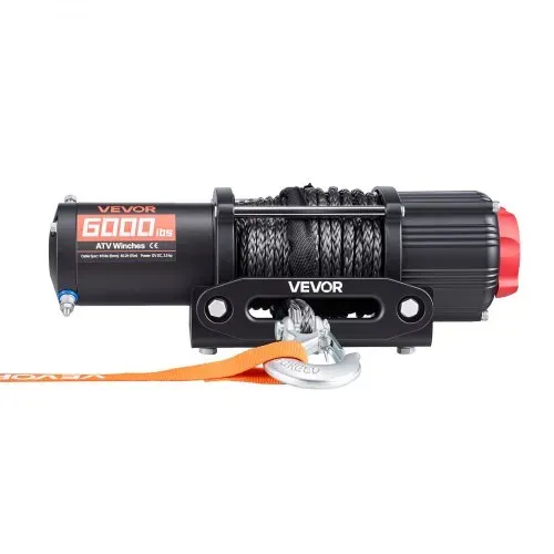 VEVOR Elektrische Seilwinde 2721 kg, 12V Motorwinde mit Φ6,35 mm x 15 m Synthetikseil, Kabelloser & Kabelgebundener Fernbedienung, Elektrowinde zum Abschleppen von ATVs, UTVs & Offroad-Fahrzeugen – Bild 8
