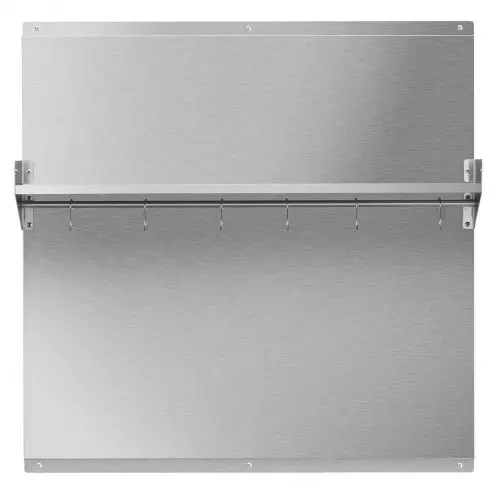 VEVOR Küchenrückwand 76 x 76 cm aus Edelstahl, Wandschutz für Herd und Dunstabzugshaube mit Ablage, Haken und Vorgebohrten Löchern, Robuste Rückwand für Küche, Kochen und Praktische Aufbewahrung – Bild 8