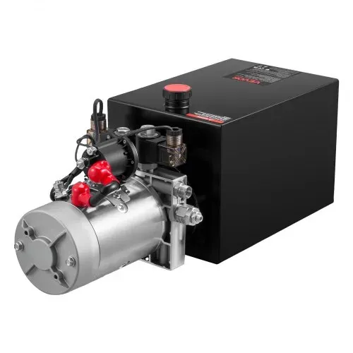 VEVOR 12 Qt Hydraulikaggregat doppeltwirkende Kippanhängerpumpe, maximaler Öffnungsdruck 22 MPa und Fördermenge 3,4 L/min, 12 V DC Hydraulikpumpe mit Metallbehälter für Kippanhänger Schwarz – Bild 8