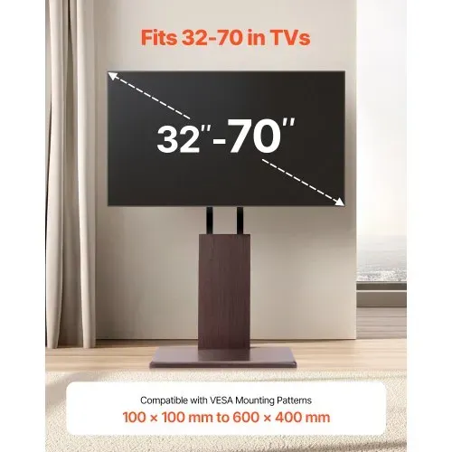 VEVOR Desktop TV-Ständer Fernsehständer für 812,8-1778 mm TVs bis zu 45 kg, ±15° Links-Rechts-Drehung & höhenverstellbare TV-Halterung für Ecke Schlafzimmer Wohnzimmer (max. 600 x 400 mm) VEVOR Desktop TV-Ständer Fernsehständer für 812,8-1778 mm TVs bis zu 45 kg, ±15° Links-Rechts-Drehung & höhenverstellbare TV-Halterung für Ecke Schlafzimmer Wohnzimmer (max. 600 x 400 mm)