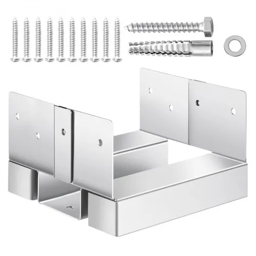 VEVOR Pfostenträger, 10 Stk., Innenmaß 139,5×141,5 mm für 139,7×139,7/139,7×152,4 mm, Betonpfostenanker aus Kohlenstoffstahl mit 25,4 mm Abstandshöhe, für Betonpergolen & Terrassen VEVOR Pfostenträger, 10 Stk., Innenmaß 139,5×141,5 mm für 139,7×139,7/139,7×152,4 mm, Betonpfostenanker aus Kohlenstoffstahl mit 25,4 mm Abstandshöhe, für Betonpergolen & Terrassen
