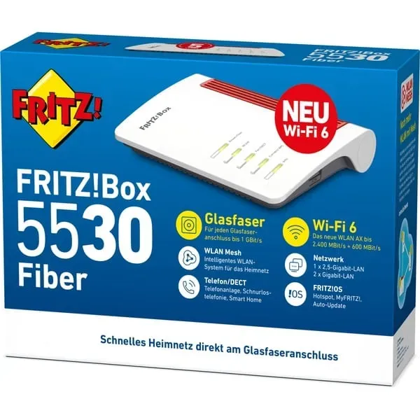 Box FRITZ! 5530 WLAN-Router Gigabit Ethernet Dual-Band (2,4 GHz/5 GHz) Weiß – Bild 5