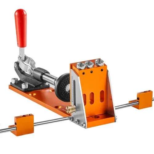 VEVOR Pocket Hole Jig Kit Dreitaschenloch mit Schraubenschlüssel & Vierkantantriebsbits, Dübelhilfe Bohrlehre zum Bohren von Taschenlöchern und Schräglöchern, Bohrhilfe für Holzbearbeitung – Bild 10
