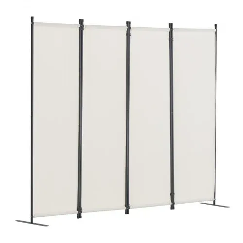 VEVOR Raumteiler Trennwand 4-teiliger Paravent Stellwand, faltbarer Sichtschutz für Büro Schlafzimmer Esszimmer Arbeitszimmer Balkon, Raumtrenner freistehend ( 228 x 45 x 172,5 cm), weiß – Bild 9