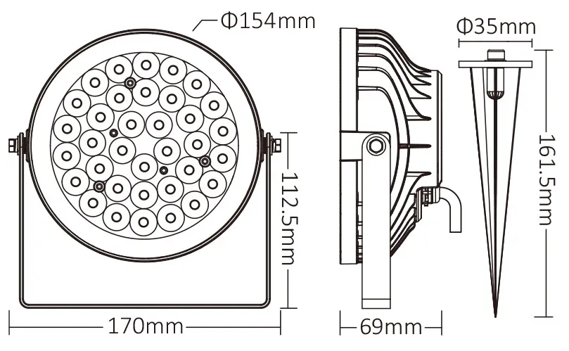 MiBoxer FUTC05ZR LED Garten Lampe 25W RGB-WW (RGB-CCT) mit Funk und WLAN IP65 Zigbee 3.0 + 2,4 GHz HF – Bild 2