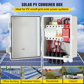 VEVOR 4-saitige PV Kombinationskasten 15 A Sicherungskasten, 500 V Wohnungsverteiler, IP65 Schutzart Zählerschrank Leitungsschutzschalter für Solarpaneel-Gitter und netzunabhängiges Solarstromsystem 17 x 23 x 11 cm VEVOR 4-saitige PV Kombinationskasten 15 A Sicherungskasten, 500 V Wohnungsverteiler, IP65 Schutzart Zählerschrank Leitungsschutzschalter für Solarpaneel-Gitter und netzunabhängiges Solarstromsystem 17 x 23 x 11 cm
