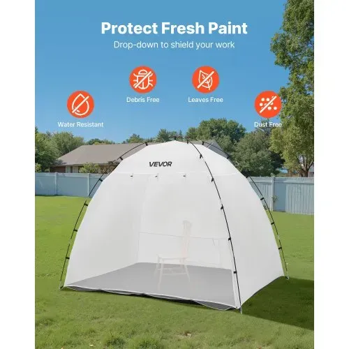 VEVOR tragbares Lackierkabinenzelt (233x172x190 cm Arbeitsbereich) Sprühfarbenzelt für Sprühmalerei, wasserfeste Farbkabine mit integriertem Boden & aufrollbarer Tür für Schränke Stühle Tische – Bild 4