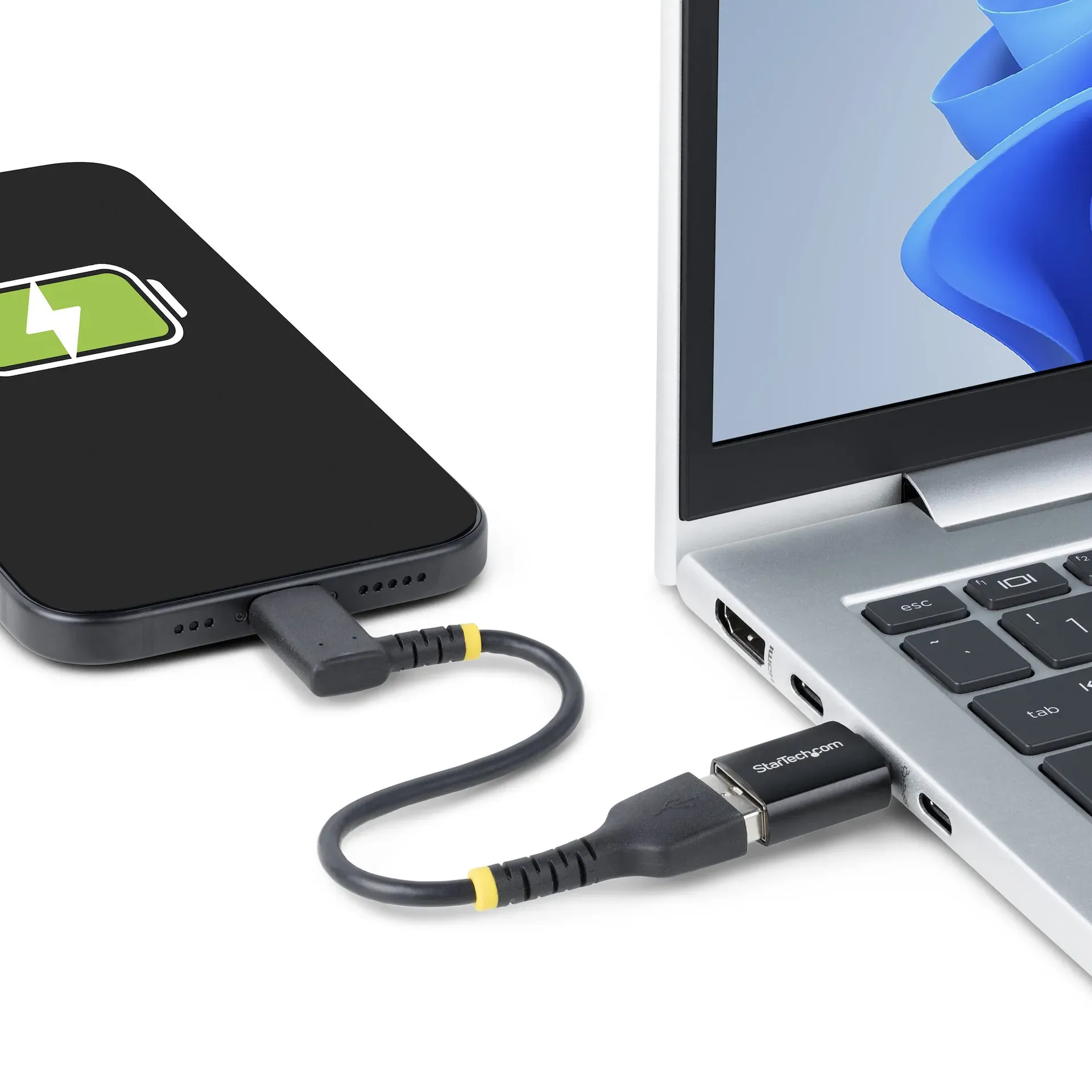 StarTech.com USB-C zu USB-A Adapter, USB 5Gbps, 3A, USB-C Stecker auf USB-A Buchse Konverter, Robustes Metallgehäuse - Thunderbolt-Kompatibel – Bild 7