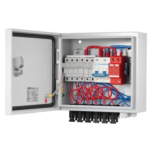 VEVOR PV-Combiner-Box, 6-String, Solar-Combiner-Box mit 15 A Nennstromsicherung, 125 A Leistungsschalter, Blitzableiter und Solaranschluss, Stahlgehäuse für On-/Off-Grid-Solarpanelsystem, IP65 – Bild 9