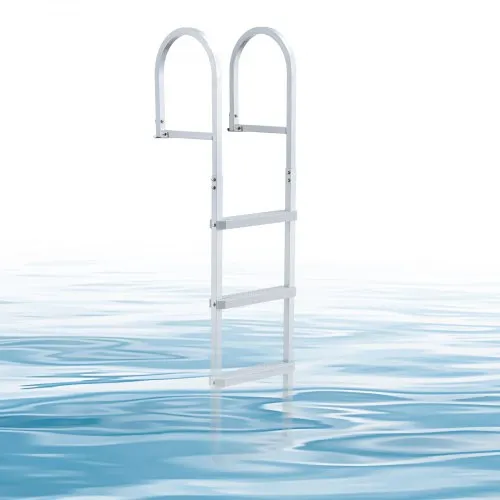 VEVOR Dockleiter Abnehmbar, Bootsleiter mit 4 Rutschfesten Stufen Breite Pedale & Handlauf, Poolleiter mit 272 kg Tragkraft aus Aluminiumlegierung, Einstiegsleiter für Docks Pools Seen Boote, Silber VEVOR Dockleiter Abnehmbar, Bootsleiter mit 4 Rutschfesten Stufen Breite Pedale & Handlauf, Poolleiter mit 272 kg Tragkraft aus Aluminiumlegierung, Einstiegsleiter für Docks Pools Seen Boote, Silber