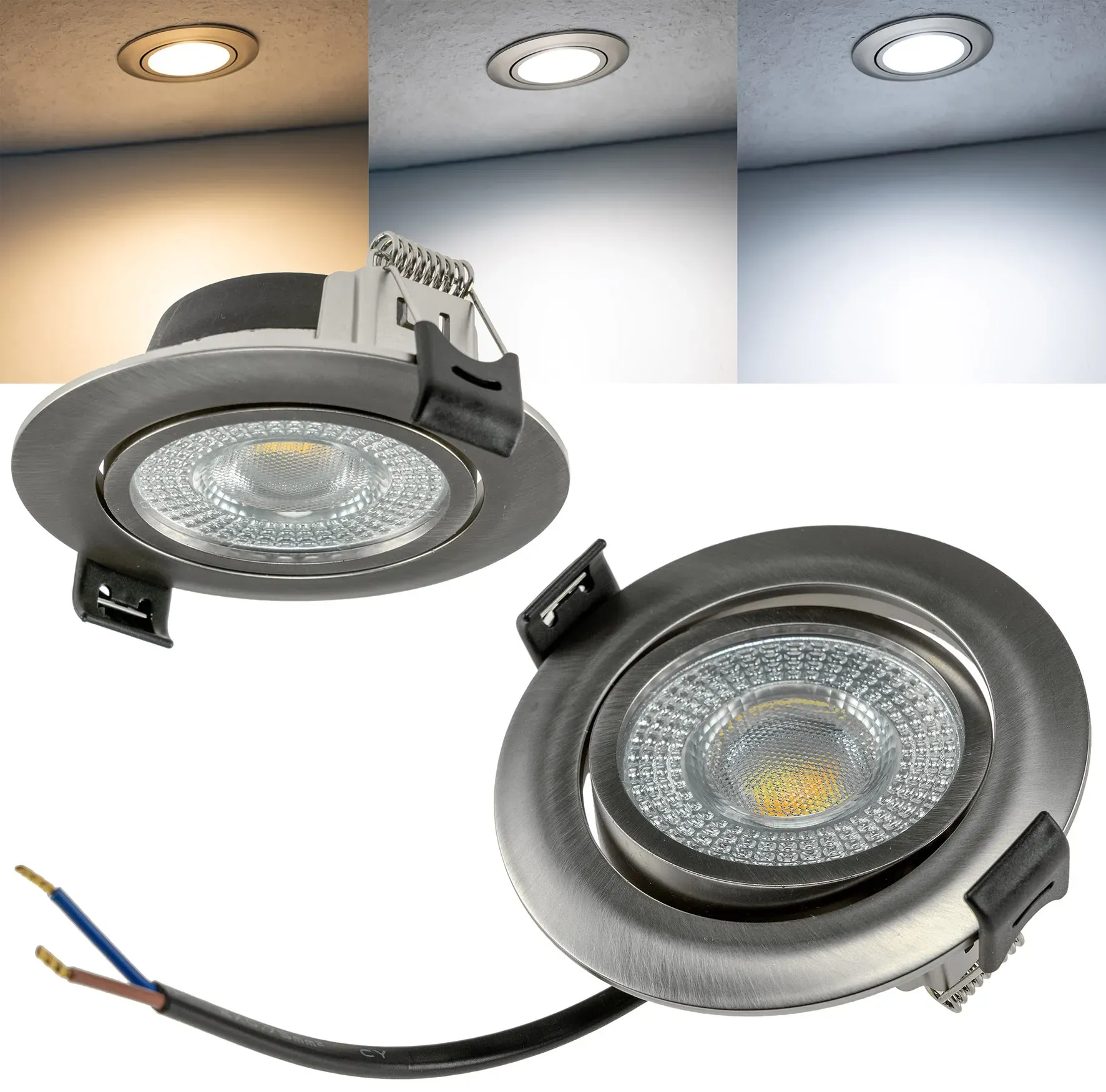 LED-Einbauleuchte „Flat-26“ CCT, 82x26mm 7W, 610lm, 100°, dimmbar LED-Einbauleuchte „Flat-26“ CCT, 82x26mm 7W, 610lm, 100°, dimmbar