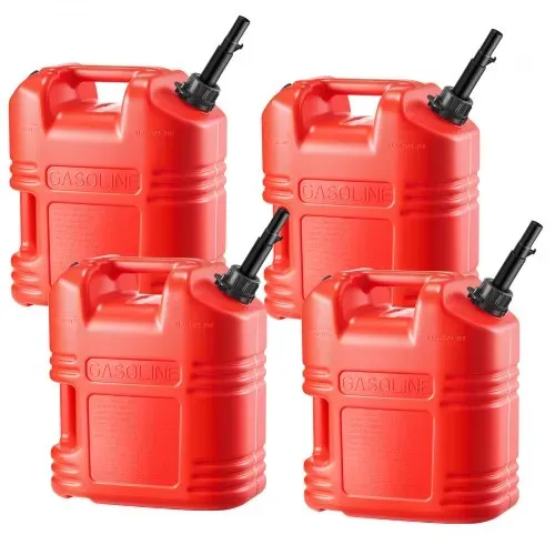 VEVOR Kraftstoffkanister, 19 L, Benzinkanister mit Ausguss & klarer Skala, max. Durchflussrate 15 L/min, Flüssigkeitsbehälter für die meisten Autos, Motorräder, ATVs & UTVs, rot, 4er-Pack – Bild 8