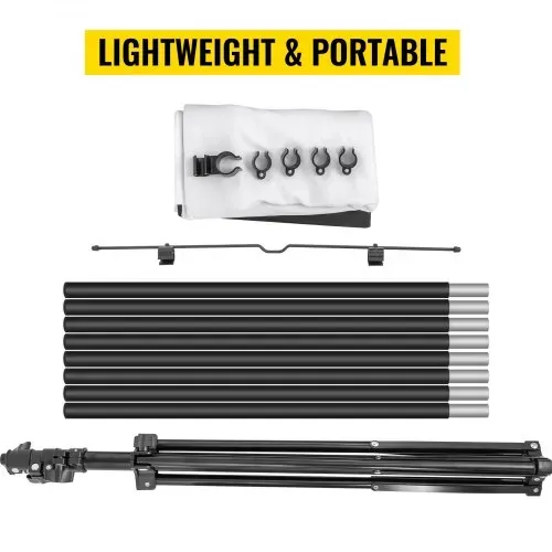 VEVOR 16:9 Beamer Leinwand 100 Zoll 4K HD Präsentationswand Stativ Projektionsfläche 227x127cm Rolloleinwand 160-Grad-Betrachtungswinkel Leinwand 200-250cm Höhenverstellbar für Heimkino Tagungsraum – Bild 5