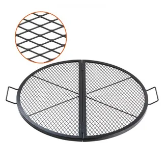 VEVOR Φ 910 x 25 mm X-Marks Feuerstellen-Grillrost, Faltbarer Runder Grillrost, Robuster Lagerfeuer-BBQ-Grillrost aus Stahl mit Griff & Stütz-X-Draht, Tragbares Camping-Kochgeschirr, Schwarz VEVOR Φ 910 x 25 mm X-Marks Feuerstellen-Grillrost, Faltbarer Runder Grillrost, Robuster Lagerfeuer-BBQ-Grillrost aus Stahl mit Griff & Stütz-X-Draht, Tragbares Camping-Kochgeschirr, Schwarz