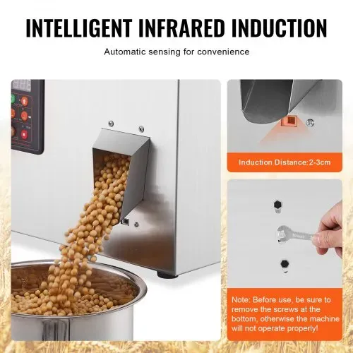 VEVOR Pulverfüllmaschine, 0,022–1,1 lbs/10–500 g, automatische intelligente Partikelwaage, Füllmaschine, Flaschenbeutel, Pulverfüller, Partikelspender für Tee, Samen, Körner, Pulver, Mehl, Bohnen, Gli – Bild 4