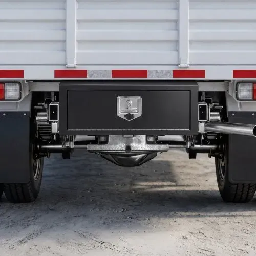 VEVOR Lkw Unterbaubox 686 x 254 x 254 mm Unterflur Staukasten Kaltgewalzter Stahl Wasserdichter Werkzeugkasten mit T-Griff Schloss für Lkw Anhänger Transporter Werkzeugkiste Unterflurkasten Schwarz – Bild 7