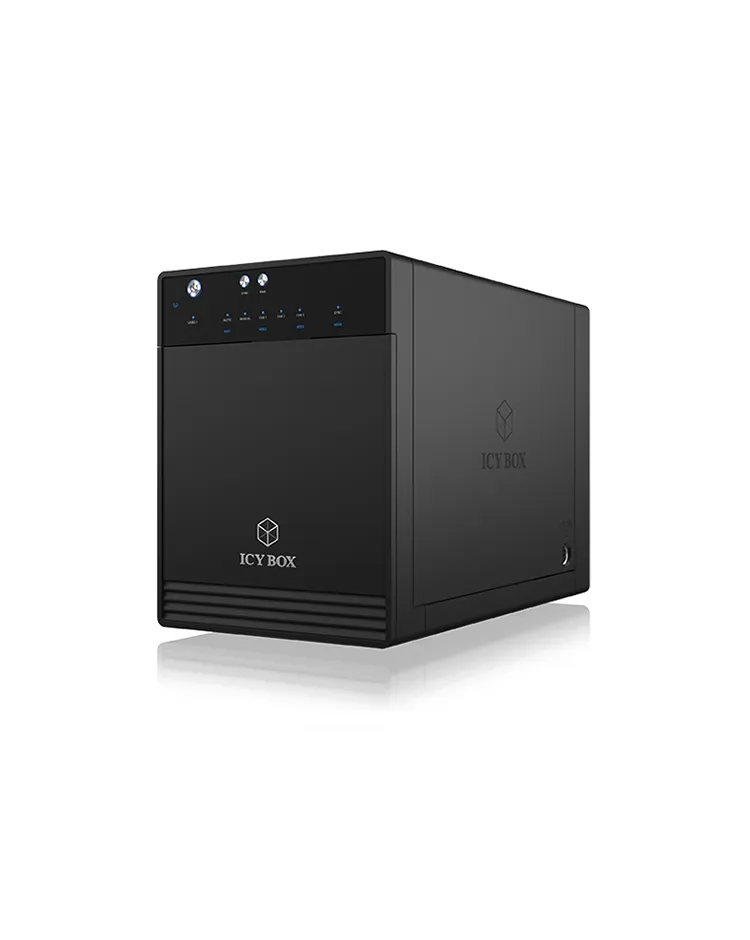 ICY BOX IB-3740-C31, Externes 4-fach Single Mode System für 3,5″ SATA I/II/III Festplatten, USB 3.1 Gen2, Type-C Host ICY BOX IB-3740-C31, Externes 4-fach Single Mode System für 3,5″ SATA I/II/III Festplatten, USB 3.1 Gen2, Type-C Host