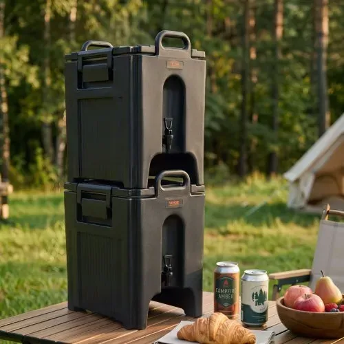 VEVOR Heiß- und Kaltgetränkespender Getränkespender 37,6 L, LDPE Heiß- und Kaltwasserbrunnen Großer Getränkespender mit Zapfen für Kaffee, Kalte Milch, Wasser, Saft usw. Isolierkanne 1-2 Personen – Bild 7