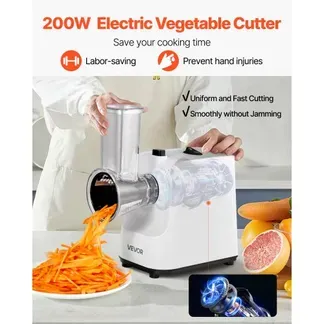 VEVOR Elektrische Käsereibe Salatzubereiter 200 W Gemüsehobel Gemüseschneider, Drehreibe mit 5 Aufsätzen, Lebensmittelschneider mit Edelstahlklingen für Gemüse Käse schnelles Schneiden VEVOR Elektrische Käsereibe Salatzubereiter 200 W Gemüsehobel Gemüseschneider, Drehreibe mit 5 Aufsätzen, Lebensmittelschneider mit Edelstahlklingen für Gemüse Käse schnelles Schneiden