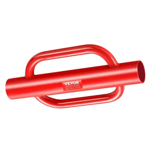 VEVOR Zaunpfostenramme mit Griffen, 10,4 cm Innendurchmesser, T-Pfostenramme, 9,9 kg, robuster Handpfostenrammer aus Karbonstahl, Lochgräber für Farmzäune für U-Kanäle, Schilderpfosten, Holzpfosten, rot – Bild 10