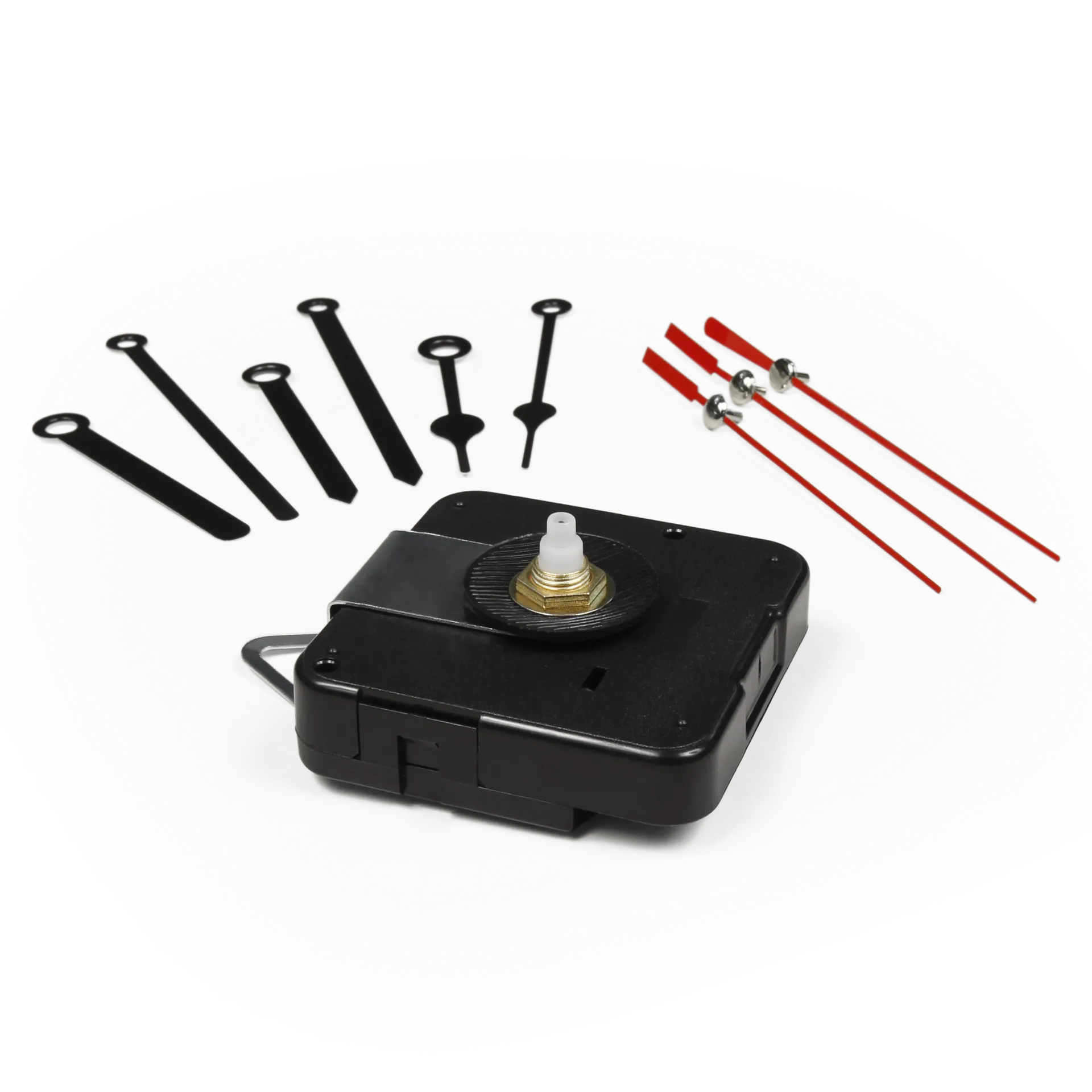 Quarzuhrwerk McPower “CQ-5004“ 3 verschiedene Metall-Zeigersätze, springend Quarzuhrwerk McPower “CQ-5004“ 3 verschiedene Metall-Zeigersätze, springend