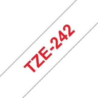 Brother TZE-242 Etiketten erstellendes Band Rot aud Weiss Brother TZE-242 Etiketten erstellendes Band Rot aud Weiss