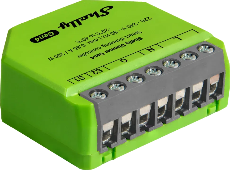 Shelly · Unterputz · „Dimmer Gen4“ · Relais · LED Lichtcontroller · Messfunktion · WLAN · Zigbee · Matter · BT Shelly · Unterputz · „Dimmer Gen4“ · Relais · LED Lichtcontroller · Messfunktion · WLAN · Zigbee · Matter · BT