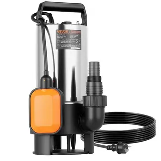 VEVOR 710W Tauchpumpe, 20000l/h, Schmutzwasserpumpe für Abwasser, Schmutzwasser & sauberes Wasser mit automatischem Schwimmerschalter, 9m Förderhöhe, für Pools, Teiche, überflutete Bereiche VEVOR 710W Tauchpumpe, 20000l/h, Schmutzwasserpumpe für Abwasser, Schmutzwasser & sauberes Wasser mit automatischem Schwimmerschalter, 9m Förderhöhe, für Pools, Teiche, überflutete Bereiche