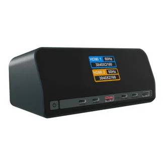 ICY BOX Heart Dock 2300, 11-in-1 DockingStation mit zwei Videoausgängen und LCD-Display ICY BOX Heart Dock 2300, 11-in-1 DockingStation mit zwei Videoausgängen und LCD-Display