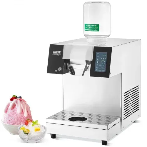 VEVOR Kommerzielle Schneeflocken-Eismaschine Schneeeisbereiter, 230 kg / 24 h Schneeflocken-Eismaschine, Edelstahl-Eisrasierer, elektrischer Schneekegel-Maker mit Luftkühlsystem & Touch-LCD VEVOR Kommerzielle Schneeflocken-Eismaschine Schneeeisbereiter, 230 kg / 24 h Schneeflocken-Eismaschine, Edelstahl-Eisrasierer, elektrischer Schneekegel-Maker mit Luftkühlsystem & Touch-LCD