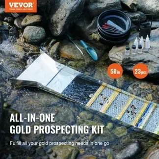 VEVOR Goldwaschpfanne Goldwannenbecken Set 22,86 x 127 cm Aluminium Goldpfanne für Goldwaschen Goldwannenbecken für Nugget Bergbau Wanne Gold Pan Sand Gold Bergbau Manuelle Goldwaschanlage Ausgräbt VEVOR Goldwaschpfanne Goldwannenbecken Set 22,86 x 127 cm Aluminium Goldpfanne für Goldwaschen Goldwannenbecken für Nugget Bergbau Wanne Gold Pan Sand Gold Bergbau Manuelle Goldwaschanlage Ausgräbt