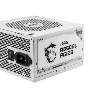 MSI MAG A850GL PCIE5 WHITE Netzteil 850 W 20+4 pin ATX ATX Weiß MSI MAG A850GL PCIE5 WHITE Netzteil 850 W 20+4 pin ATX ATX Weiß