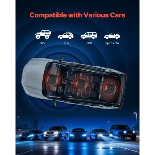 VEVOR Autoverstärker 4-Kanal, Endstufe Klasse D Überbrückbar, Max. 4 x 110 W an 4 Ohm / 4 x 160 W an 2 Ohm, Hochleistungsverstärker für SUVs Pickups Geländewagen Mehrkanal-Audioverstärker – Bild 5