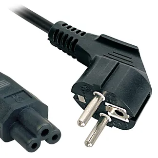 Lindy 3m, CEE 7/7 – IEC 320 C5 Schwarz CEE7/7 C5-Koppler Lindy 3m, CEE 7/7 – IEC 320 C5 Schwarz CEE7/7 C5-Koppler