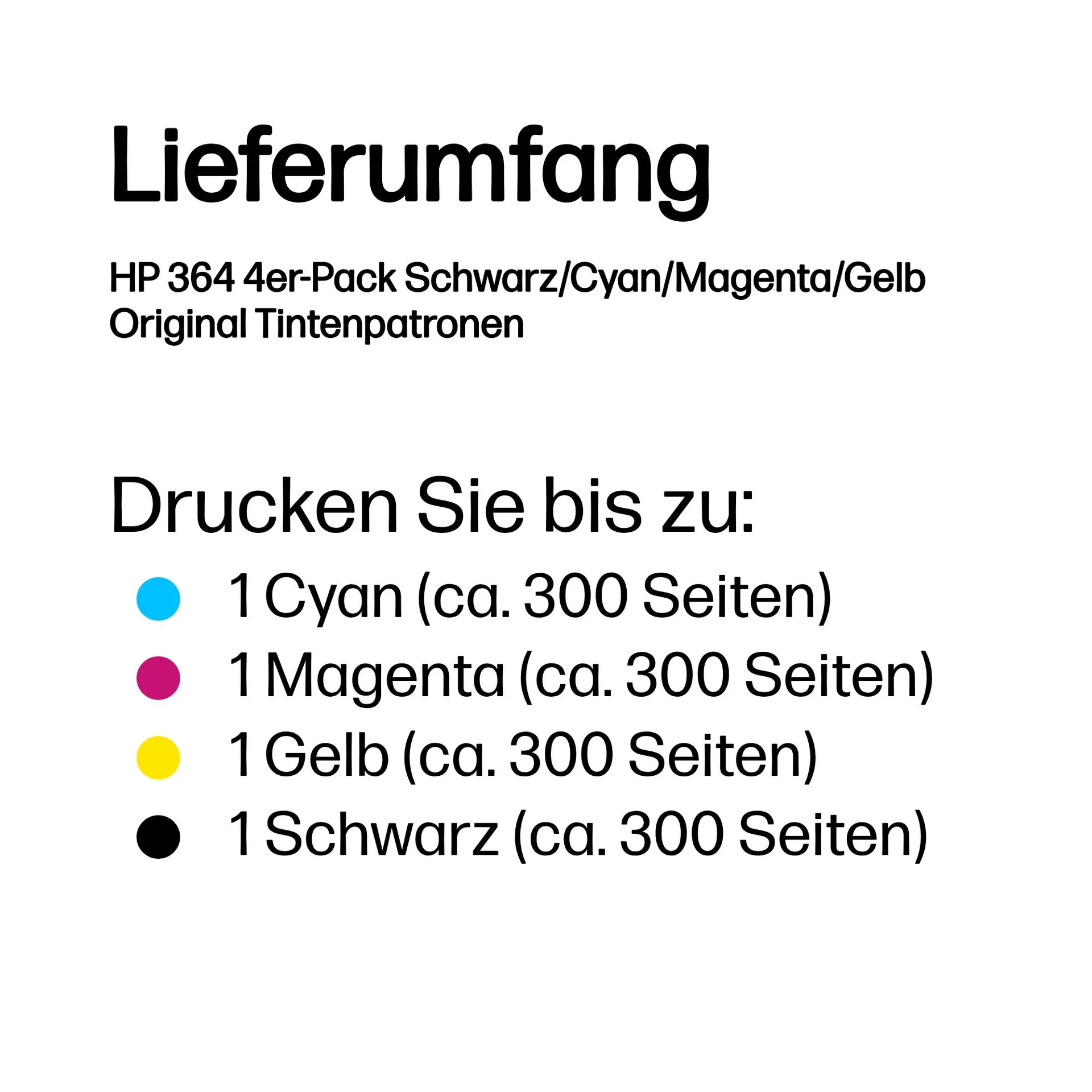 HP 364 4er-Pack Schwarz/Cyan/Magenta/Gelb Original Tintenpatronen – Bild 3