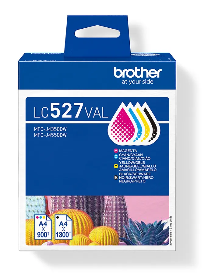 Brother LC527VAL Druckerpatrone 4 Stück(e) Original Schwarz, Cyan, Magenta, Gelb Brother LC527VAL Druckerpatrone 4 Stück(e) Original Schwarz, Cyan, Magenta, Gelb