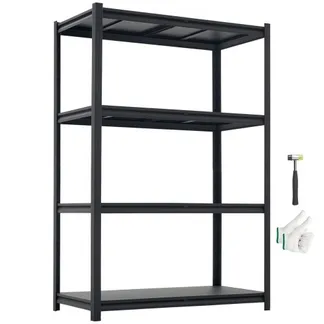 VEVOR Schwerlastregal 1030x522x1529mm, 1088,6kg Belastbares Lagerregal mit Stahlgestell & 4 Verstellbaren Ablagen, Teilbares Steckregal als Werkbank, Flexibles Metallregal für Keller Garage Werkstatt VEVOR Schwerlastregal 1030x522x1529mm, 1088,6kg Belastbares Lagerregal mit Stahlgestell & 4 Verstellbaren Ablagen, Teilbares Steckregal als Werkbank, Flexibles Metallregal für Keller Garage Werkstatt