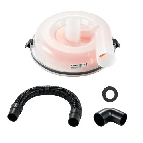 VEVOR Zyklon Staubabscheider Set mit 50,8 & 63,5mm Anschlüssen Staubsauger, Zyklon Staubsammler zur Nass-/Trockentrennung für Werkstatt Garage & Industrie, PP-Material, Geeignet für Eimer mit Ø313mm – Bild 8