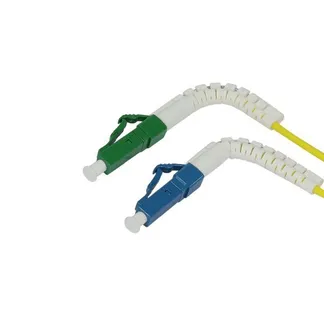 LWL-1-Faser-Patchk. 7.5mtr.LC-LC(APC), 9/125u, OS2, G657A2, AD=2mm, flexible Knickschutztülle, LWL-1-Faser-Patchk. 7.5mtr.LC-LC(APC), 9/125u, OS2, G657A2, AD=2mm, flexible Knickschutztülle,