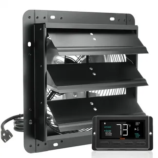 VEVOR Abluftventilator, 305 mm, Temperatur-Feuchtigkeitsregler, EC-Motor, 904 CFM, Wandlüfter mit variabler Geschwindigkeitsregelung zur Wandmontage, Belüftung und Kühlung für Gewächshäuser, Garagen VEVOR Abluftventilator, 305 mm, Temperatur-Feuchtigkeitsregler, EC-Motor, 904 CFM, Wandlüfter mit variabler Geschwindigkeitsregelung zur Wandmontage, Belüftung und Kühlung für Gewächshäuser, Garagen